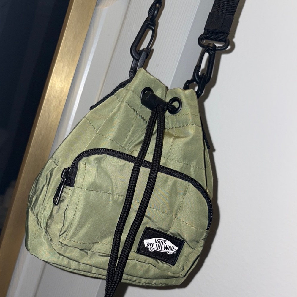 Vans Sage Green Drawstring Mini Backpack